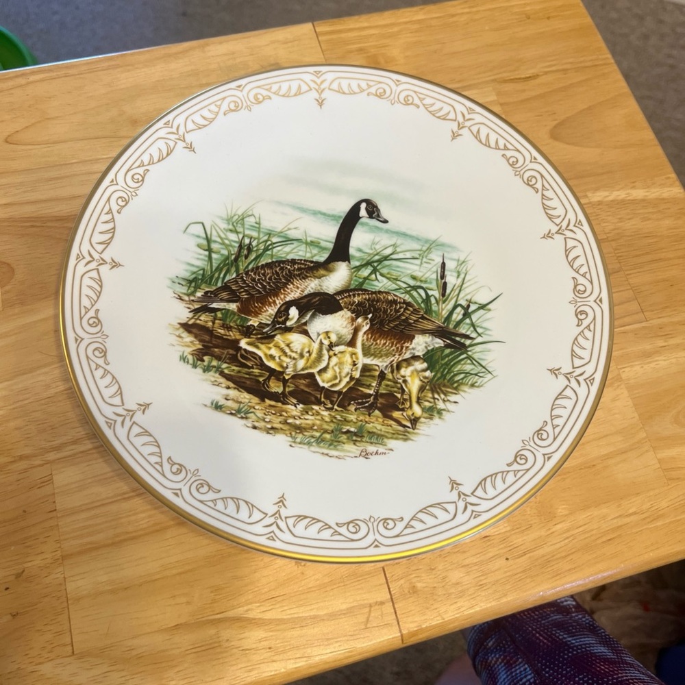 Boehm Water Bird Plate Collection Canada Geese